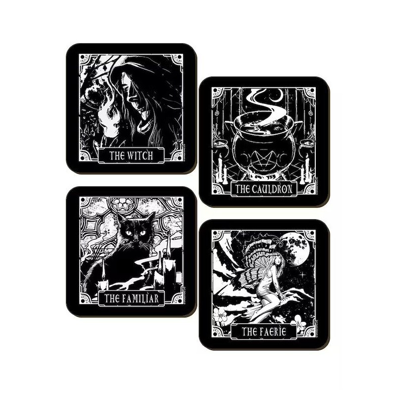 Sous verres tarot sorcière