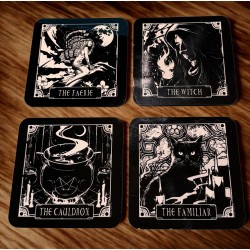Sous verres tarot sorcière