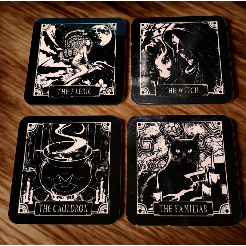 Sous verres tarot sorcière