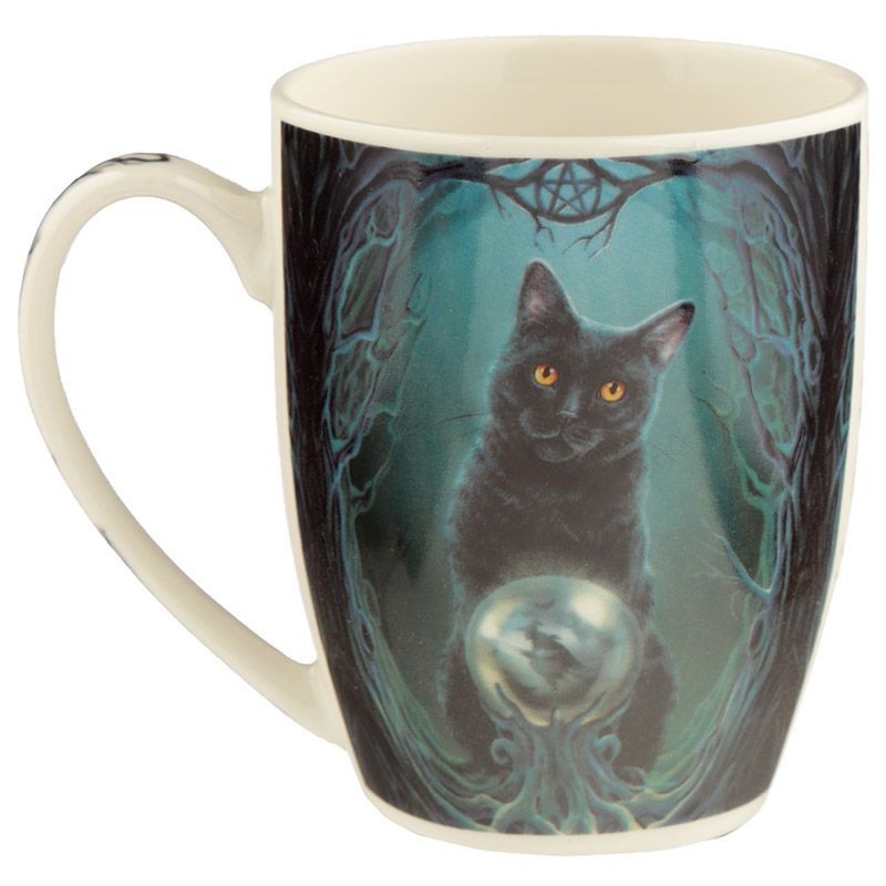 Mug chat noir sorcière verte Lisa Parker