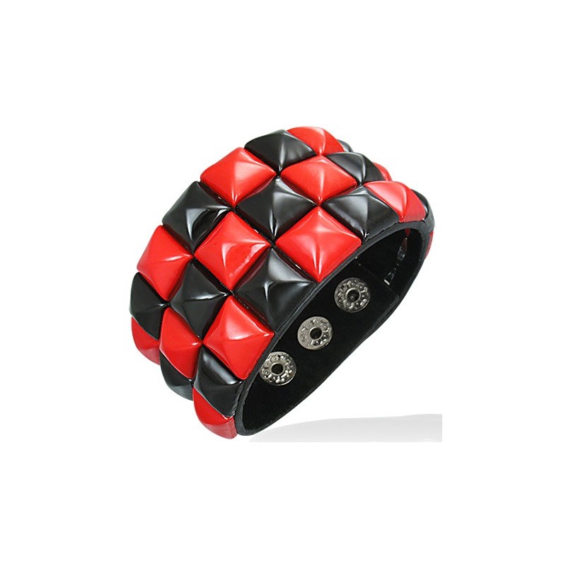 Bracelet studs rouge