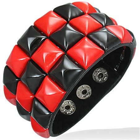 Bracelet studs rouge