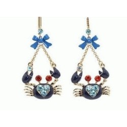 Boucles d'oreilles crabe