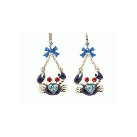 Boucles d'oreilles crabe