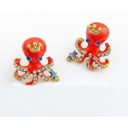 Boucles d'oreilles Octopus (orange)