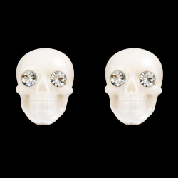 Boucles d'oreille tête de mort colorées