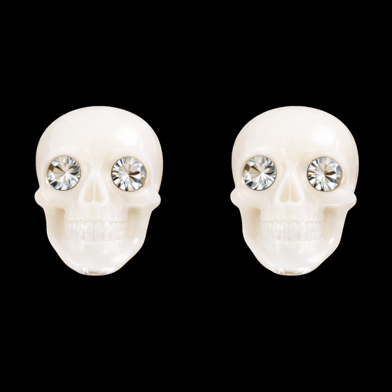 Boucles d'oreille tête de mort colorées