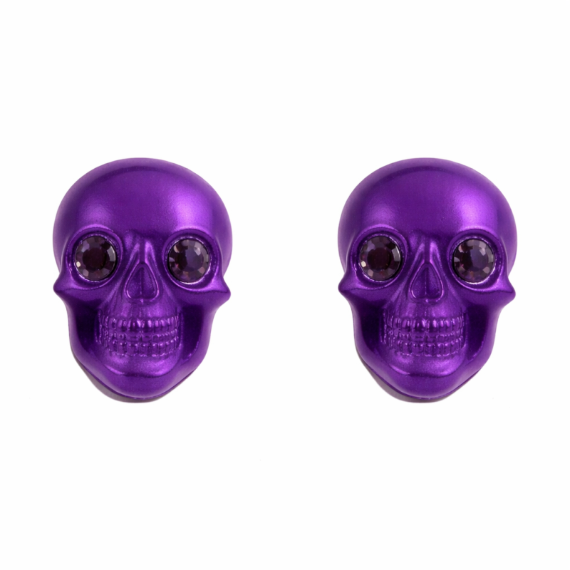 Boucles d'oreille tête de mort colorées