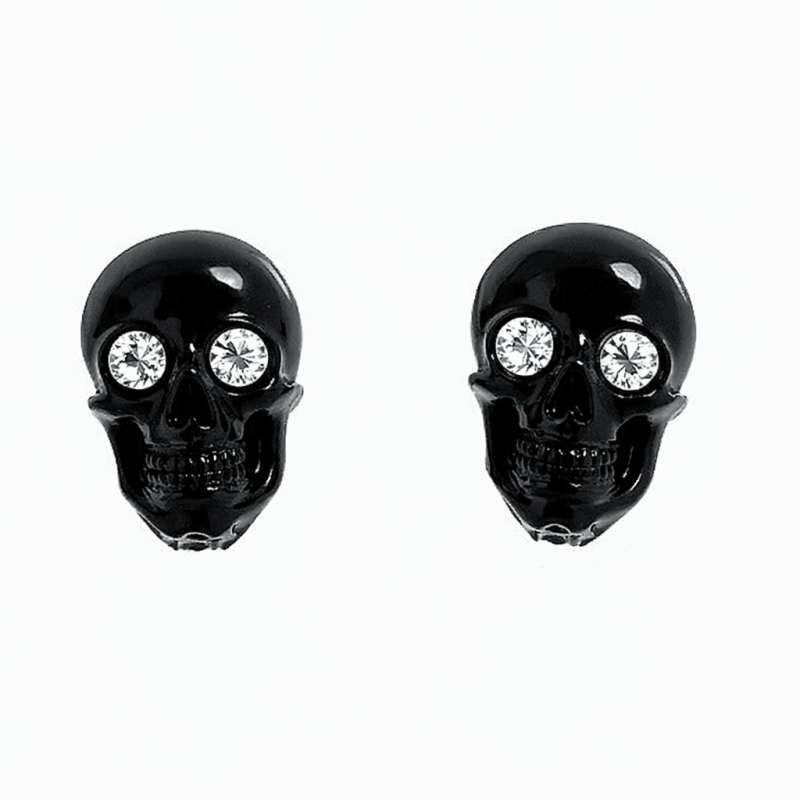 Boucles d'oreille tête de mort colorées