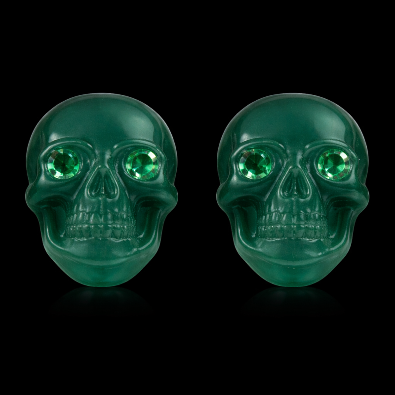 Boucles d'oreille tête de mort colorées