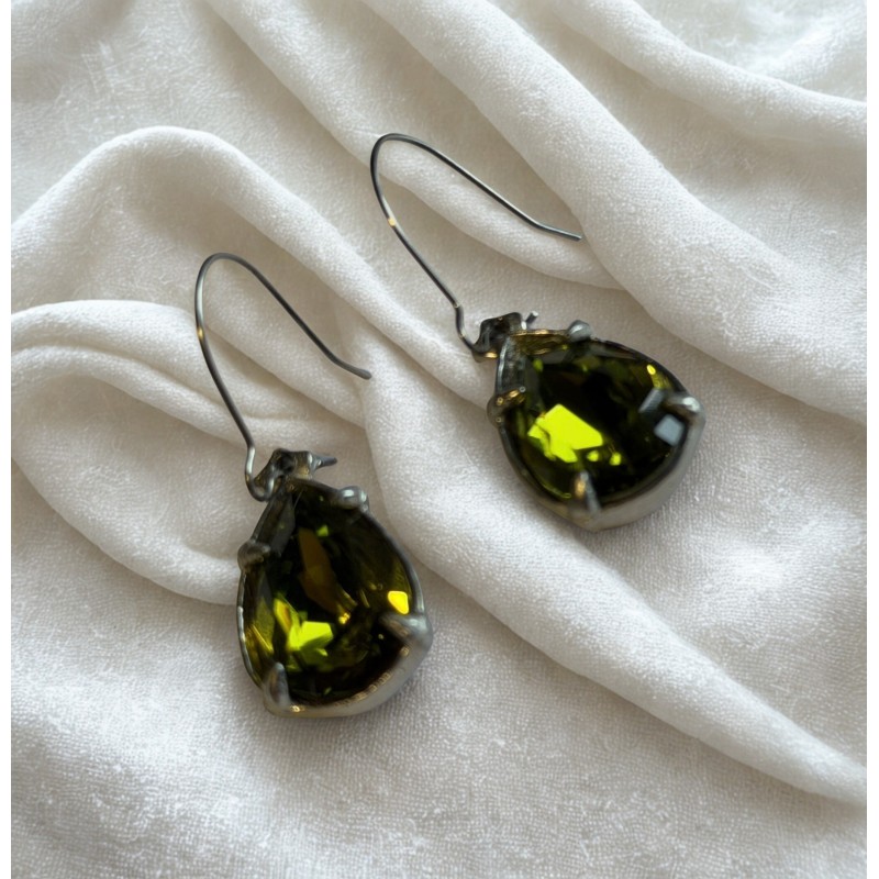 Boucles d'oreille Fée verte