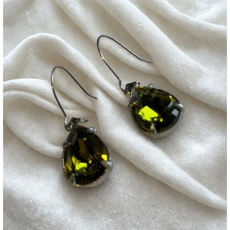 Boucles d'oreille Fée verte