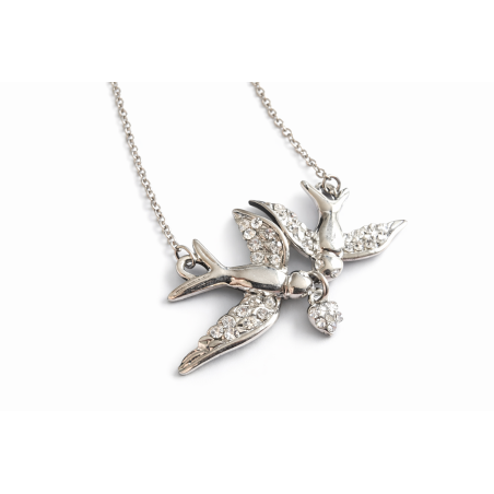 Collier couple d'hirondelles