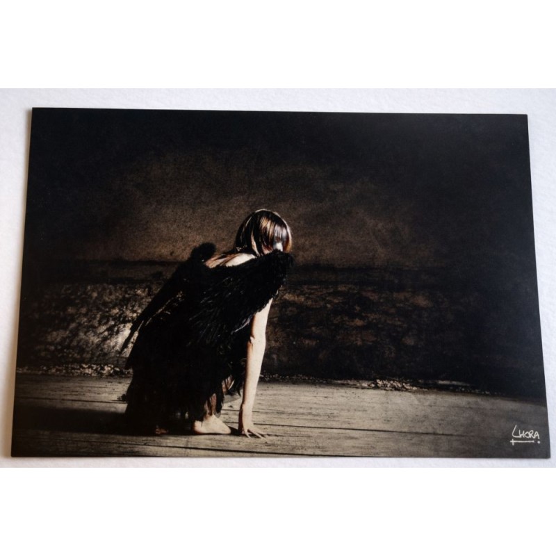 Carte postale ange noir