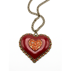 Collier coeur le rouge