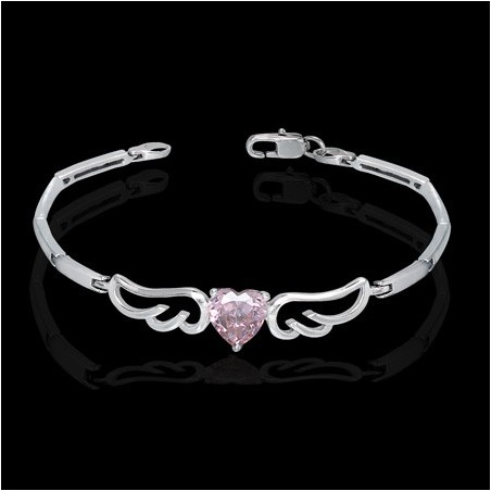 Bracelet coeur ailé