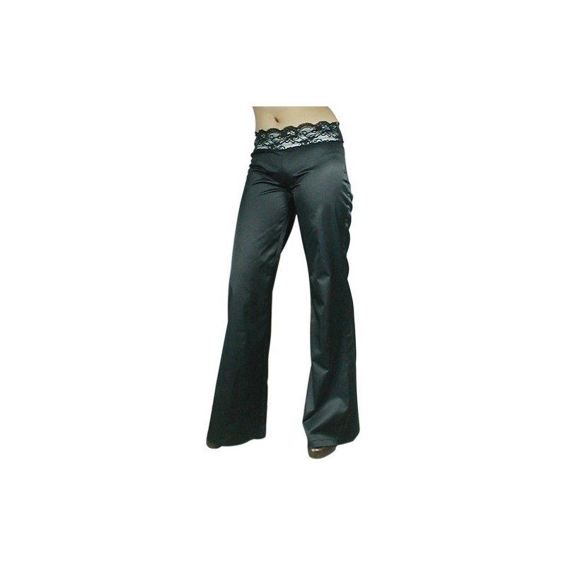 Pantalon ceinture dentelle
