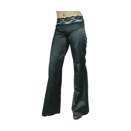 Pantalon ceinture dentelle