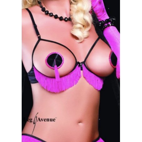 Cache tétons pompoms roses