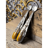 Boucles d'oreilles ZAHÏRA - Œil de tigre/Argenté