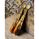 Boucles d'oreilles ZAHÏRA - Œil de tigre/Doré