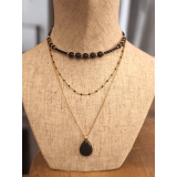 Collier ZAHARA | Amhara - Obsidienne noire