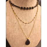 Collier ZAHARA | Amhara - Obsidienne noire