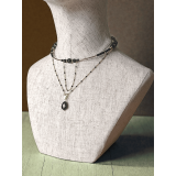 Collier ZAHARA | Malika - Obsidienne noire