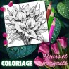 Cahier de coloriage "Fleurs et bouquets"