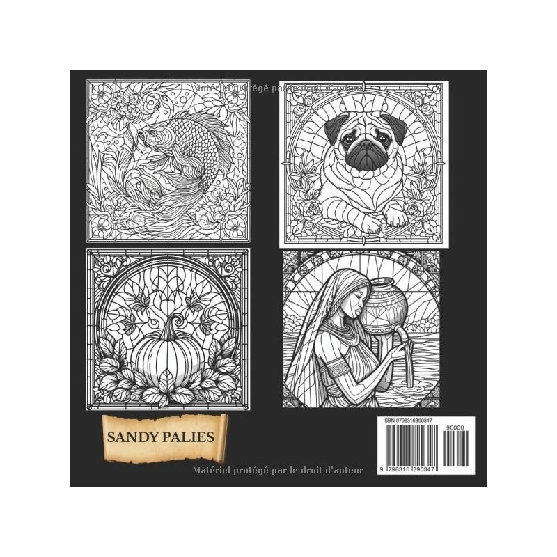 Cahier de coloriages vitraux