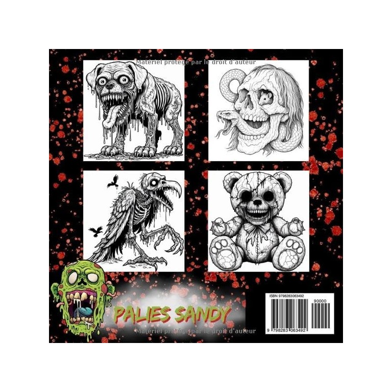 Cahier de coloriage "Zombies et monstres d'Halloween"
