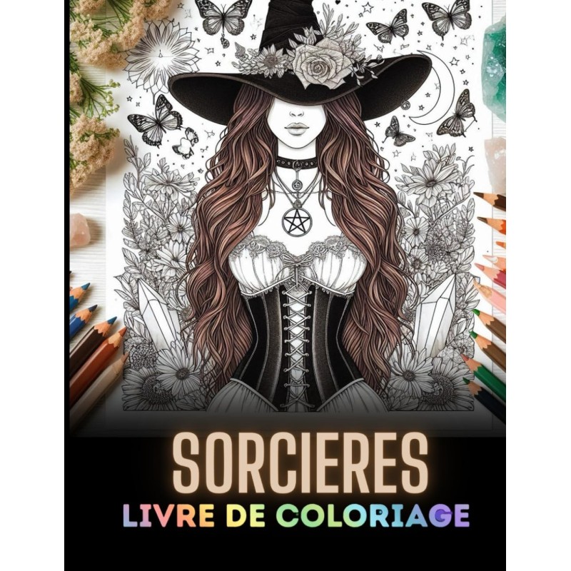 Cahier de coloriages "sorcière"
